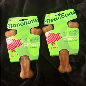 Bacon Flavor Medium Wishbone Dog Chew Toy